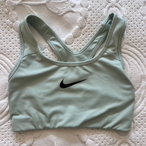 Nike Swoosh Dri-Fit Medium Support Sports Bra - Mint Green - Picture 2 of 4